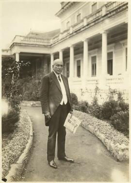 J.J. Seabra nos jardins do Palácio da Aclamação