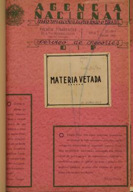 Álbum de recortes intitulado “Matéria vetada”