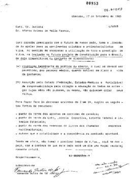 Documentos encaminhados pela população em geral