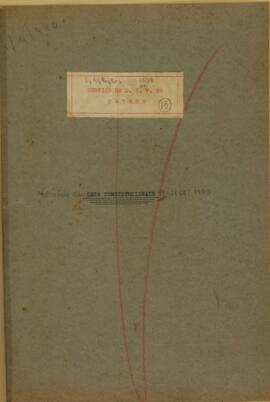 Álbum de recortes intitulado “Noticiário sobre Leis Constitucionais"